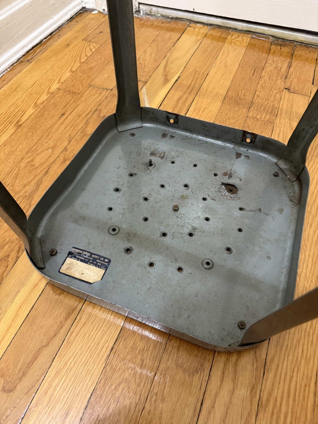 Vintage Industrial Metal Stool – $40 - photo 4