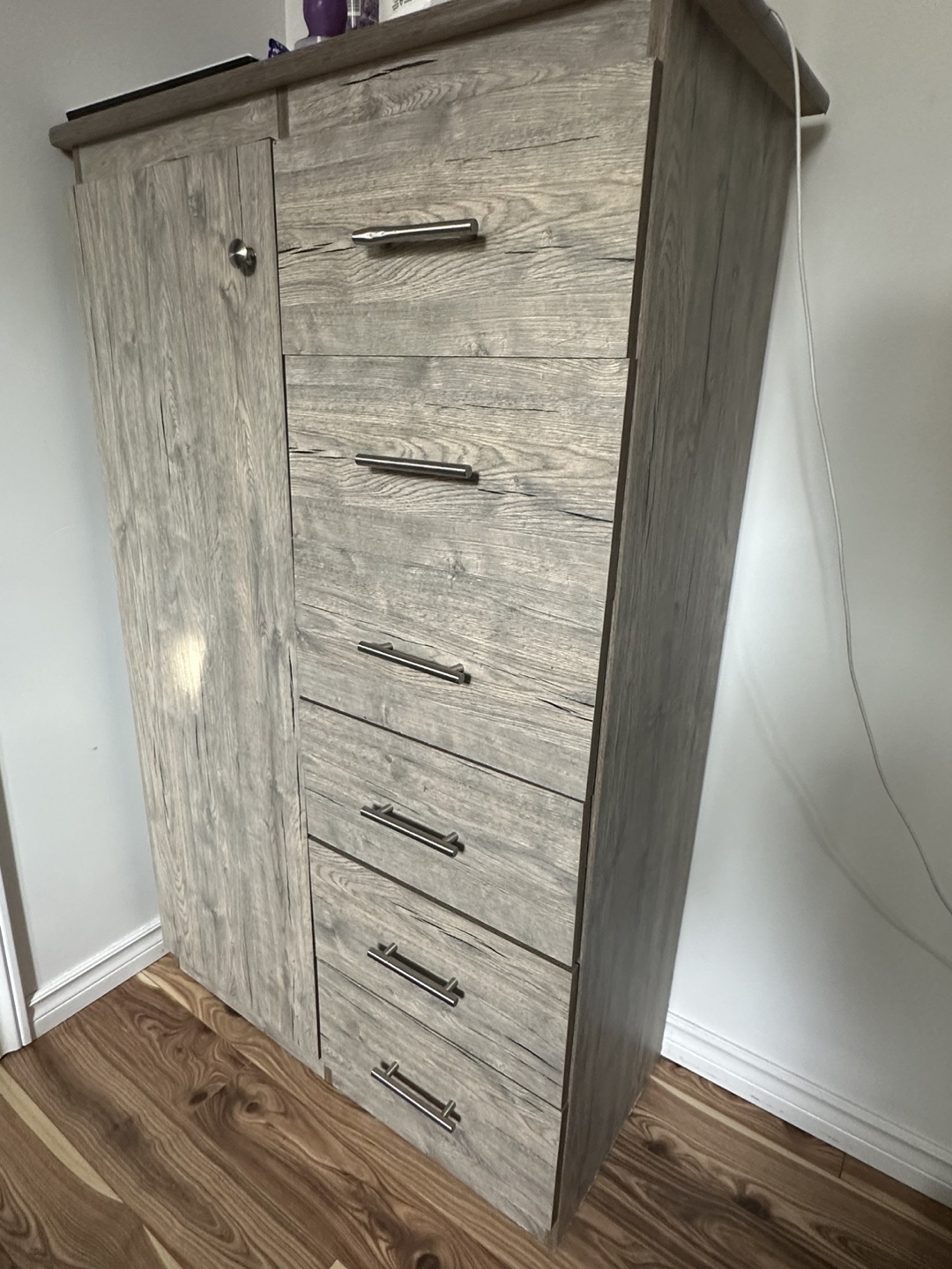 Wooden Wardrobe with Drawers - photo 2