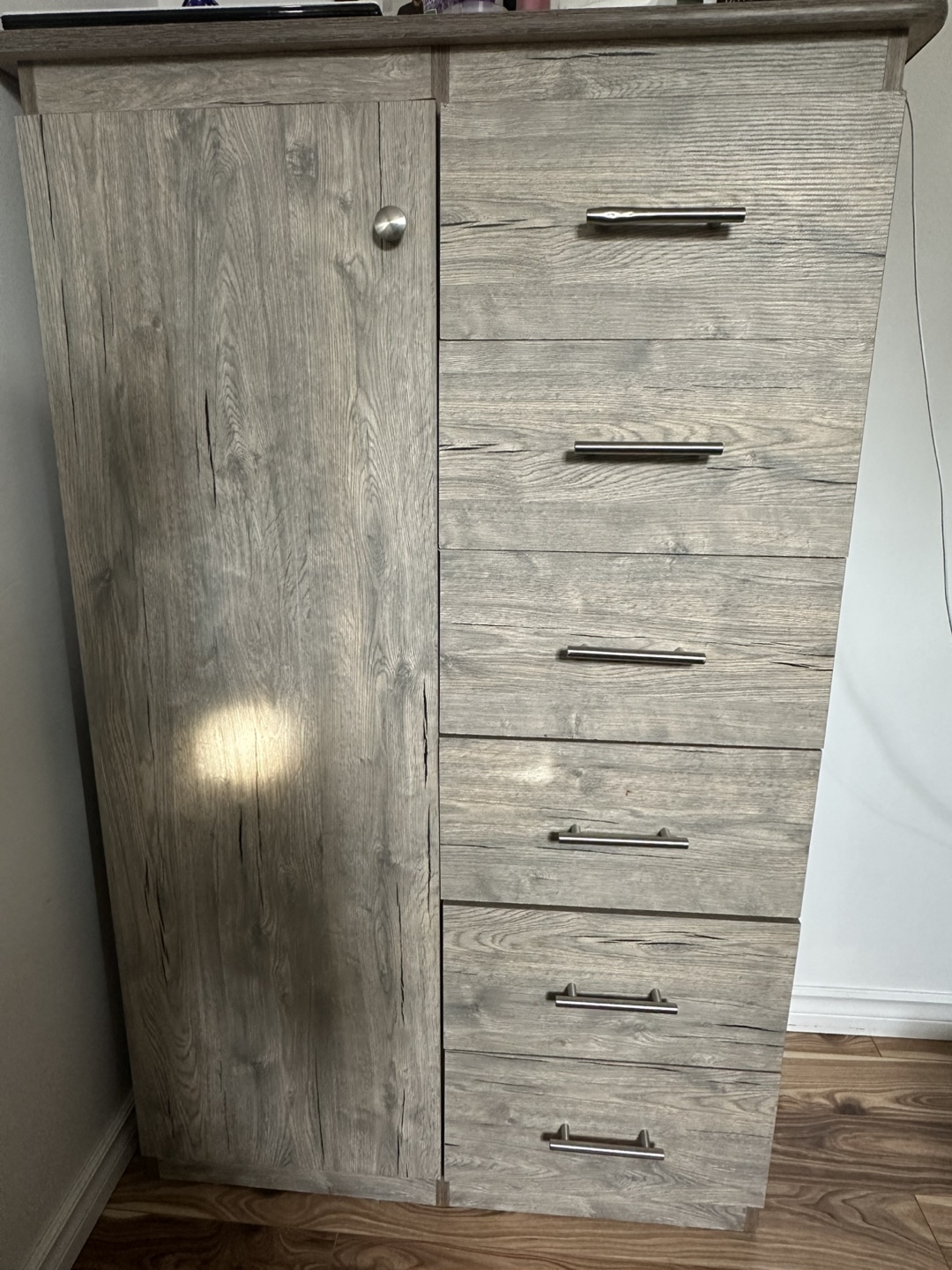 Wooden Wardrobe with Drawers