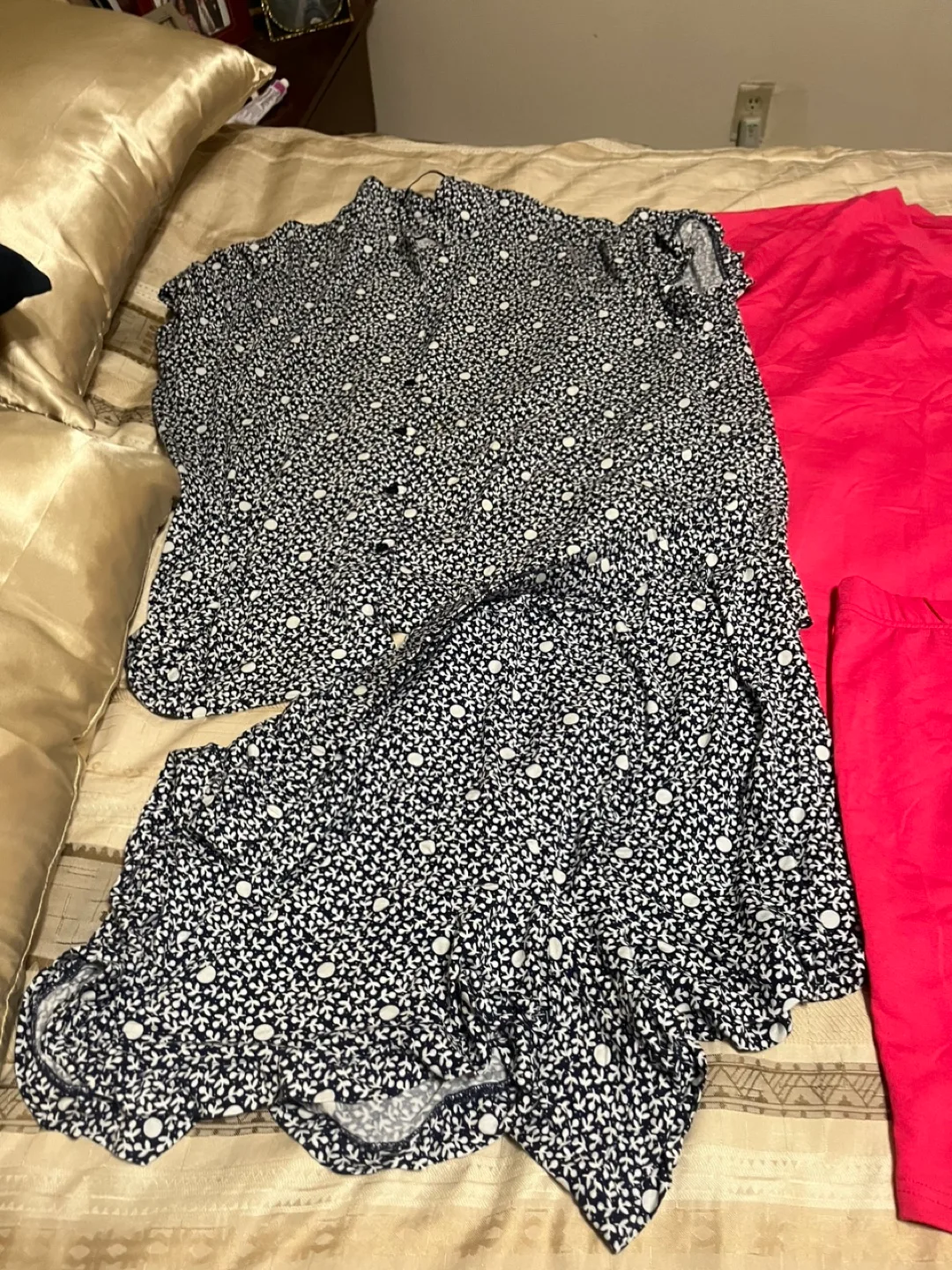 Floral Print Dress & Pink Pajama Set image indicator(2)