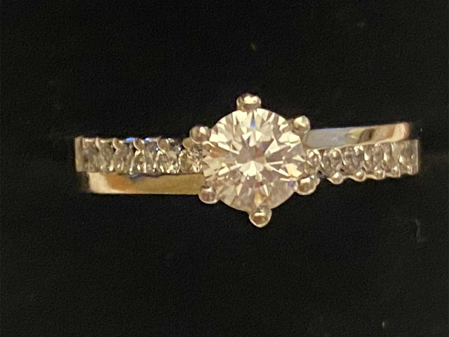 Real 10K gold ring with cubic zirconia thumbnail