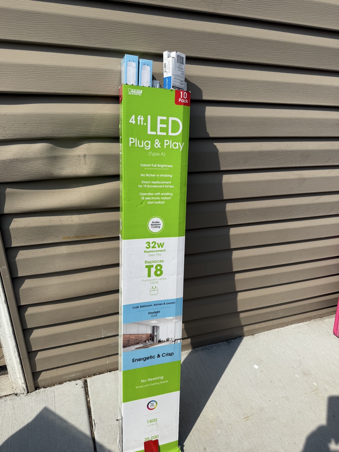 Feit Electric 4 ft. LED Plug & Play 10 Pack