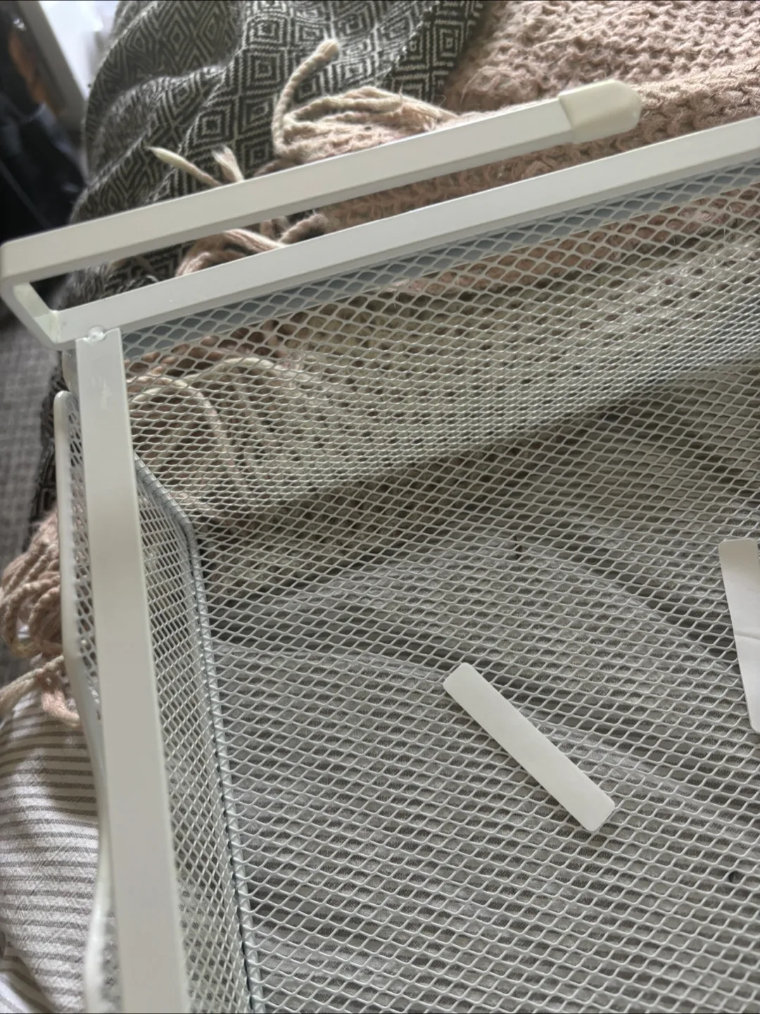 White Metal Mesh Basket Draw image indicator(3)