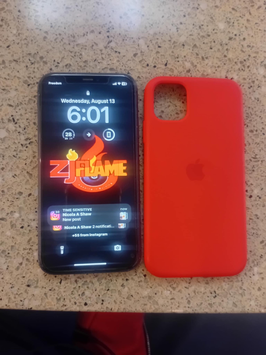 iPhone 11 64GB with Red Case