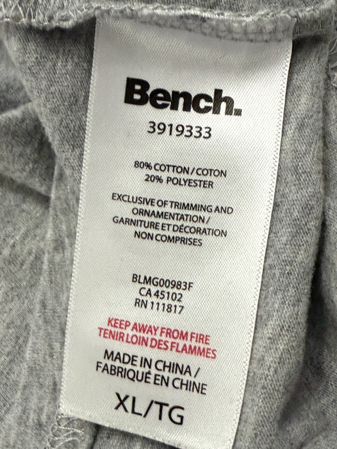 Bench Grey T-Shirt - XL - photo 4