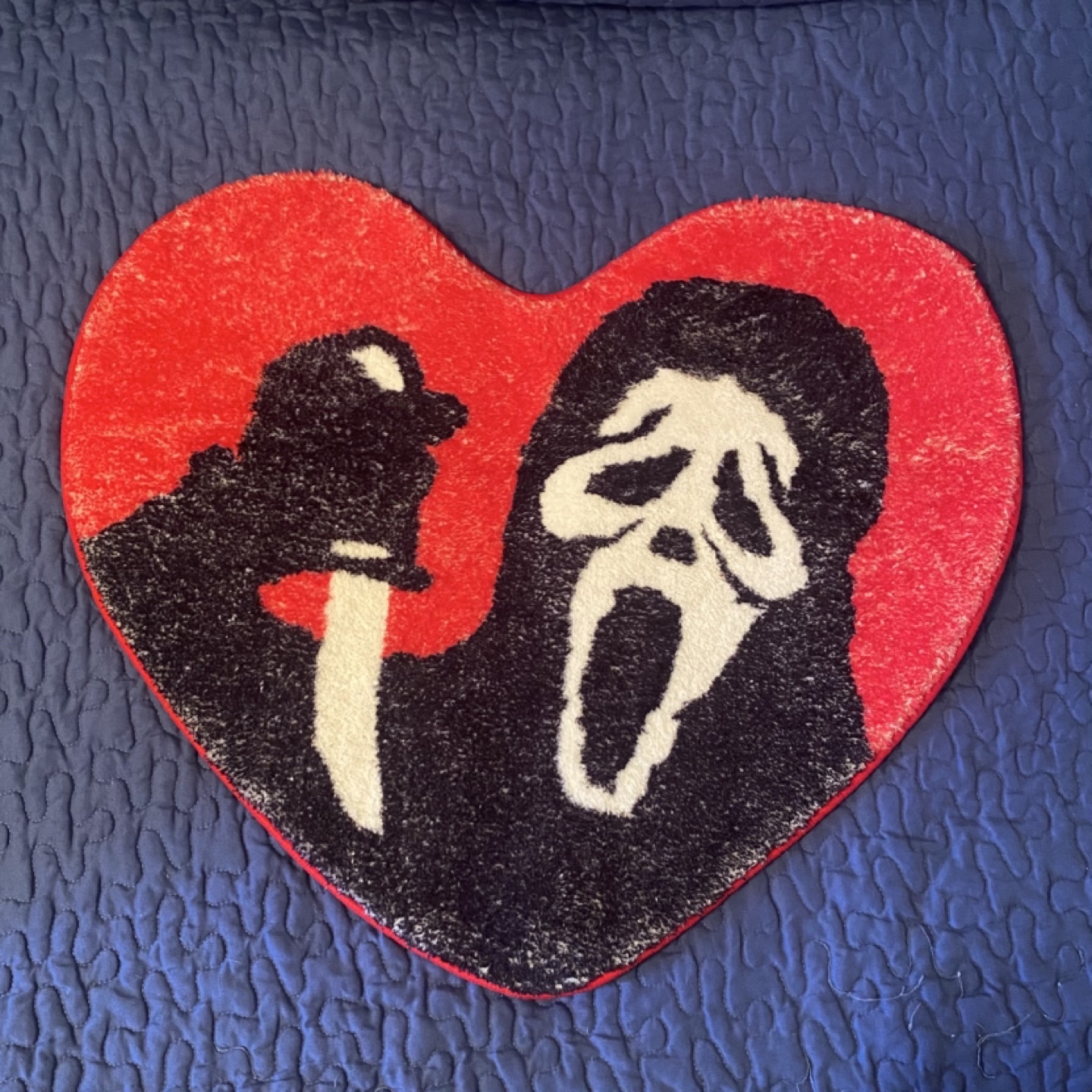 Halloween Heart Shaped Rug - Scream Design