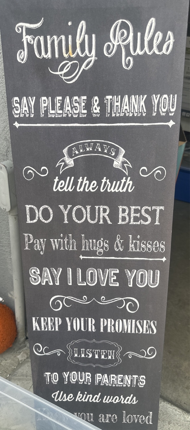 Family Rules Wall Decor