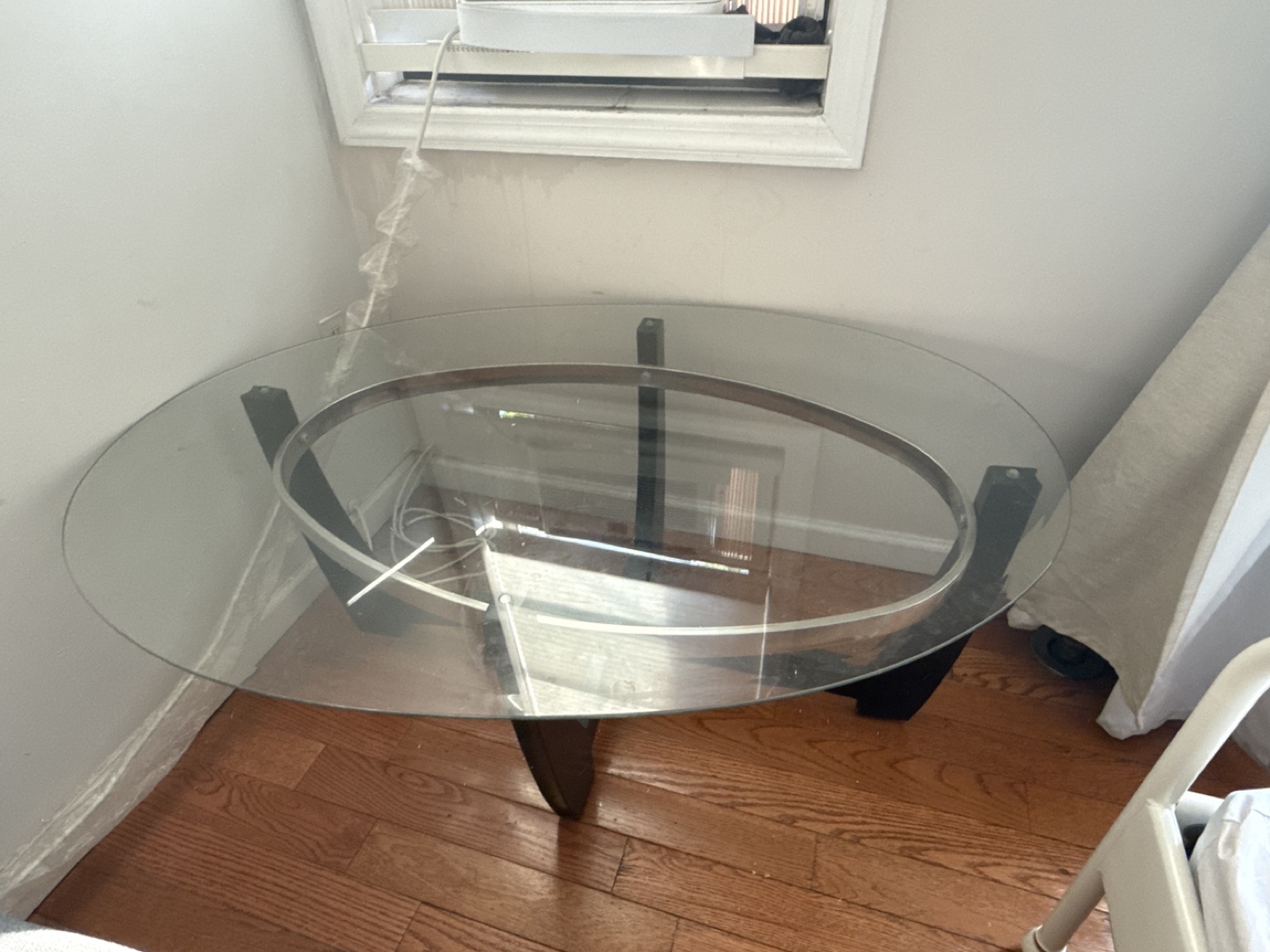 Glass Oval Coffee Table