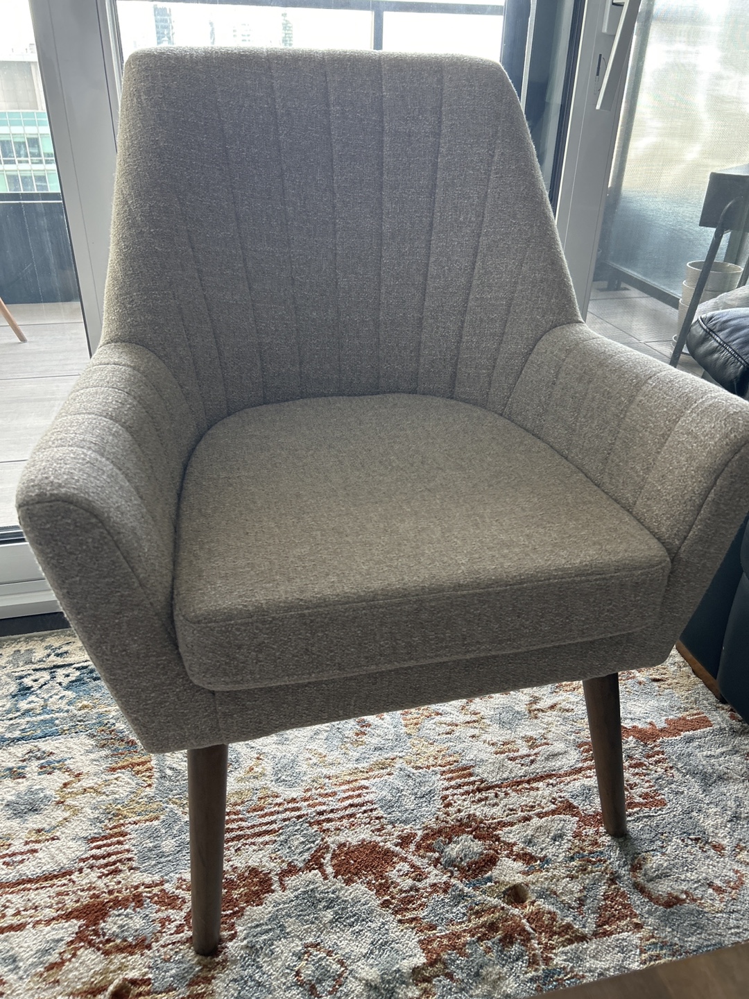 Accent Armchair - Light Grey - photo 3