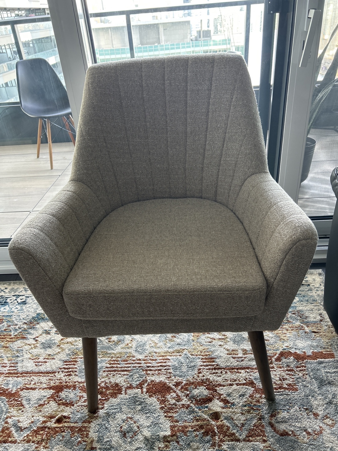 Accent Armchair - Light Grey - photo 2
