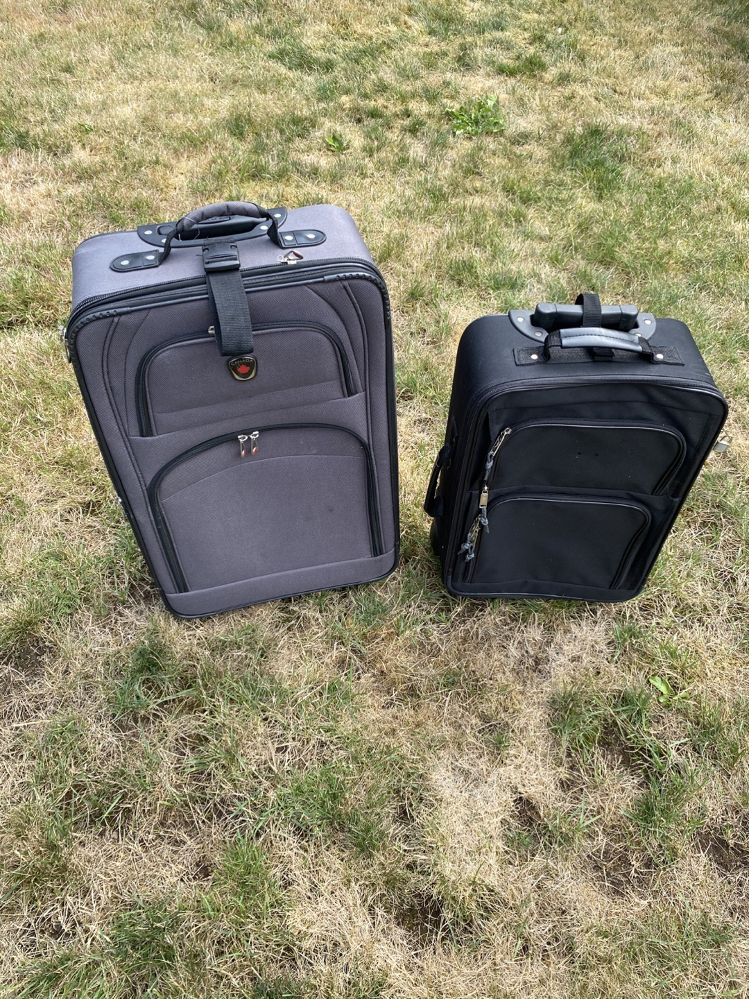 Two Rolling Suitcases - Grey and Black - photo 3