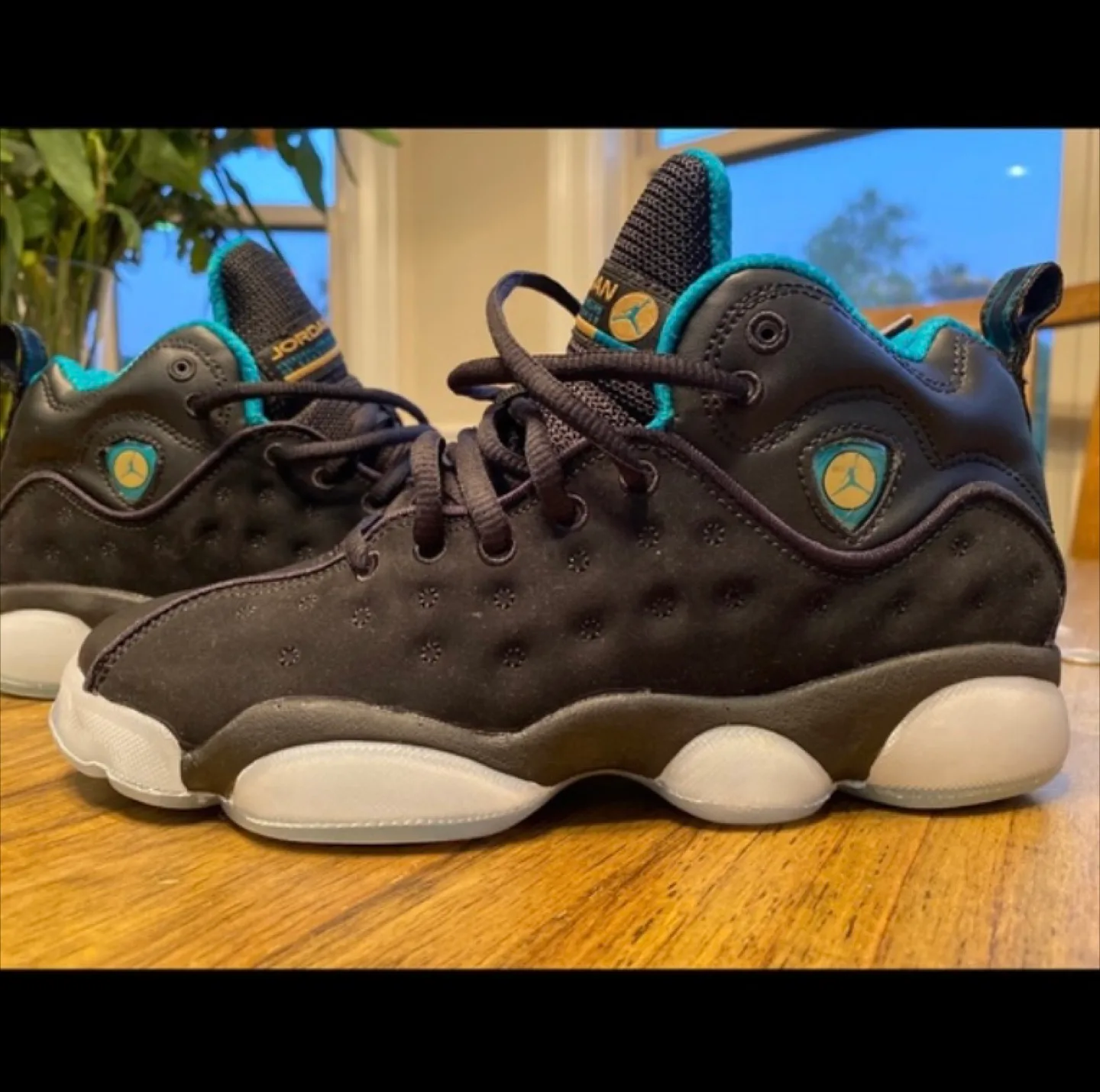 Nike Air Jordan Jumpman Team Pro II Sneakers Black and aqua image indicator(2)