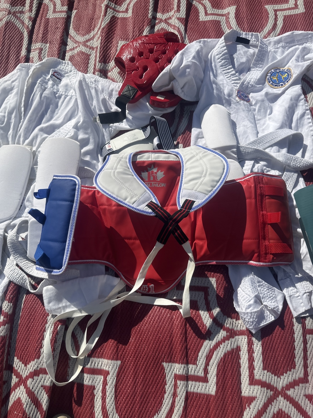 Taekwondo Gear Set - Uniforms, Chest Protector, Headgear