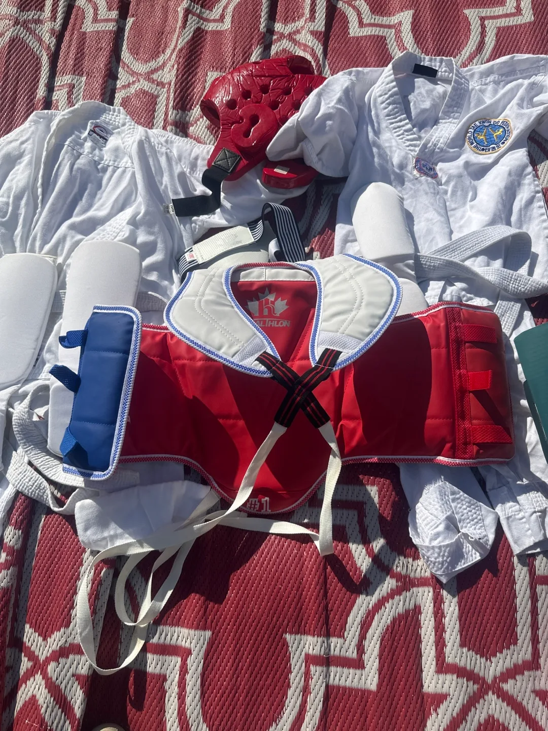 Taekwondo Gear Set - Uniforms, Chest Protector, Headgear thumbnail