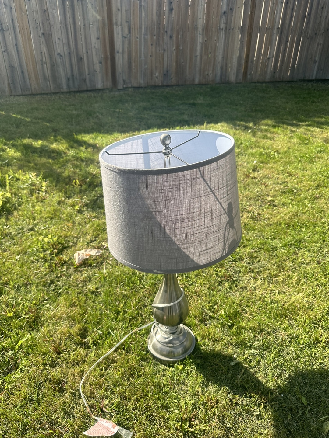 Grey Table Lamp