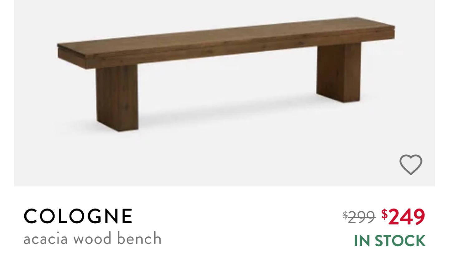 Cologne Acacia Wood Bench - 79 inch - photo 2