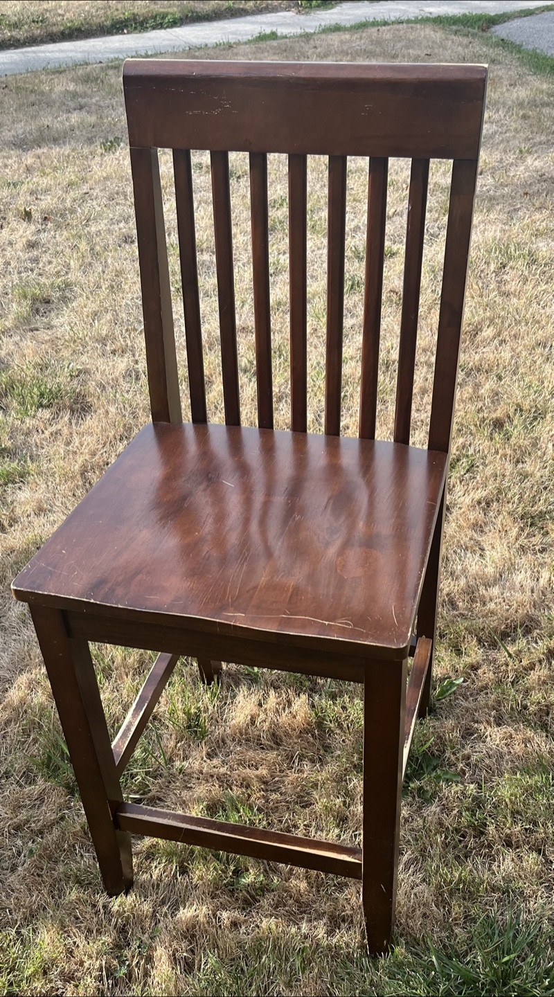 Wooden Counter height bar stool- Brown