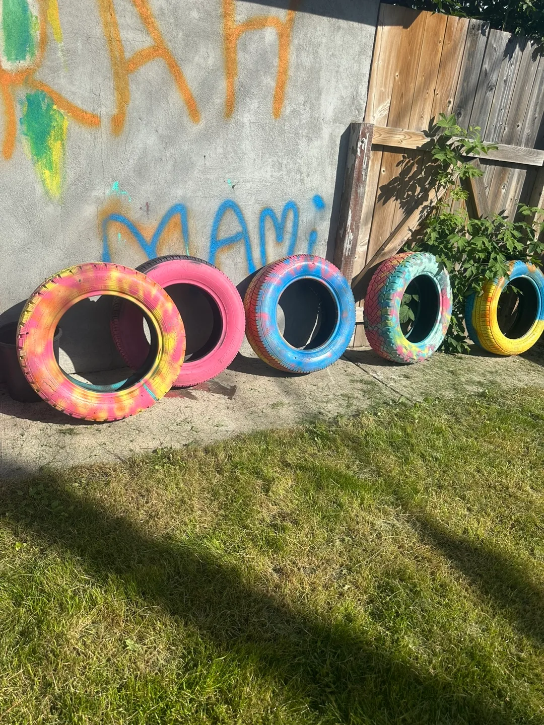 Painted Tires for Play or Garden thumbnail