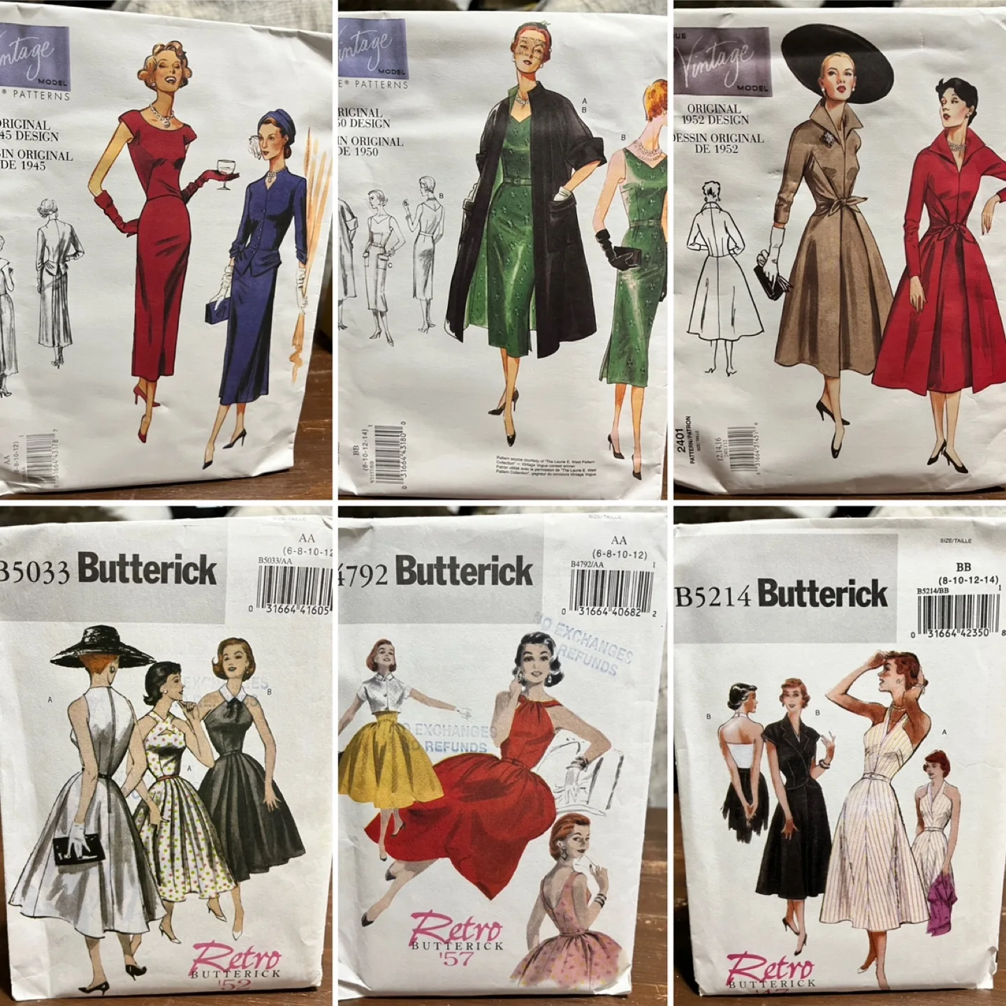 NEW Vintage Vogue & Butterick Sewing Patterns thumbnail