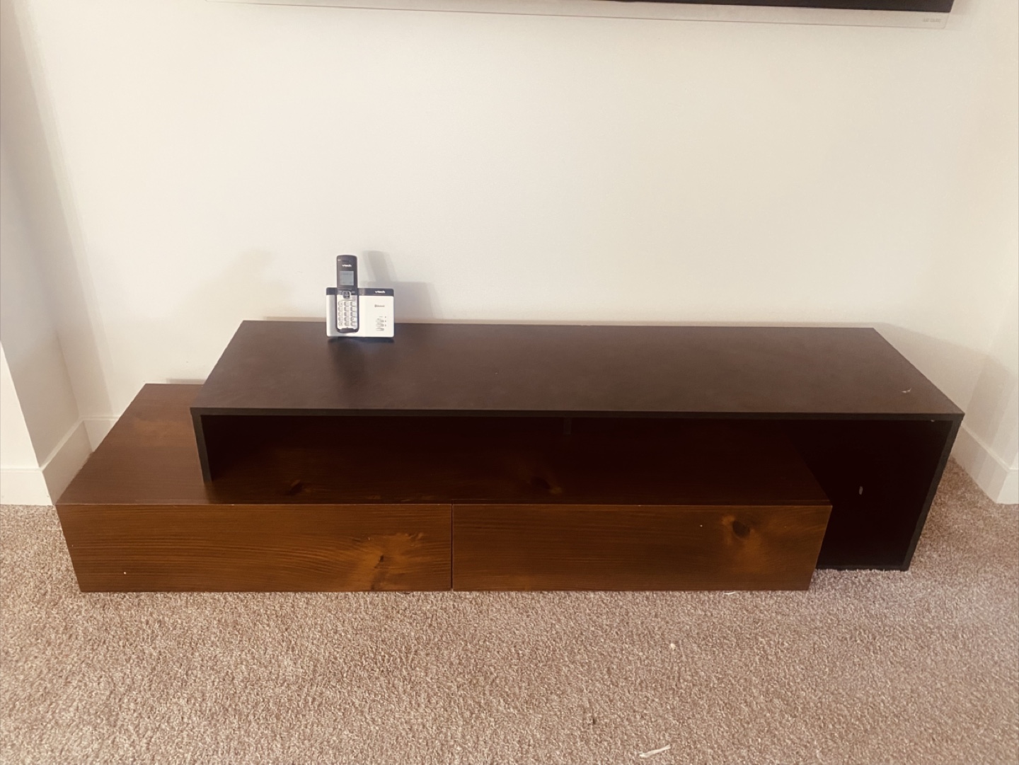 Brown Wood TV Stand
