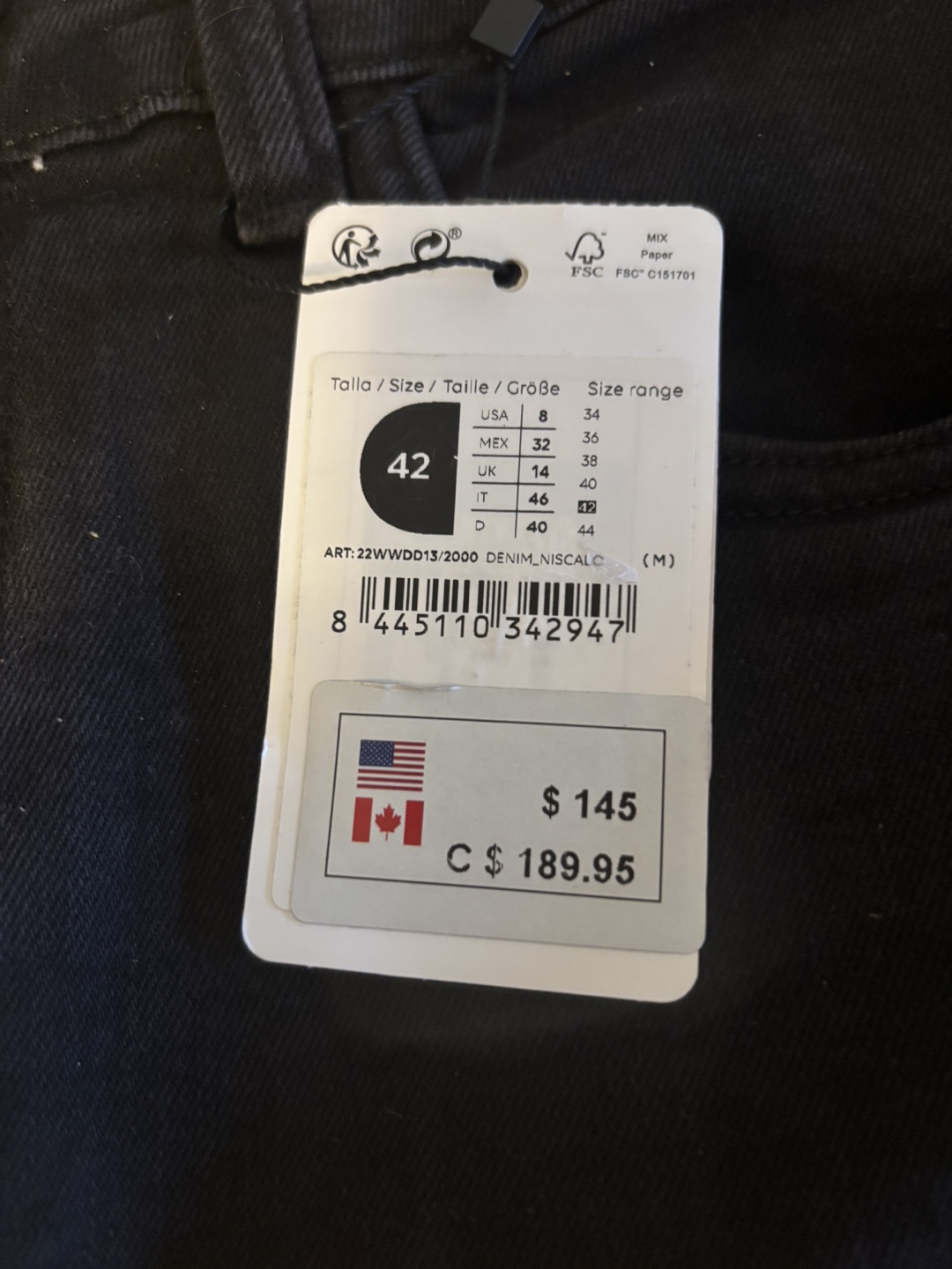 Desigual Flare Cropped Zebra Jeans Size 42 - photo 2