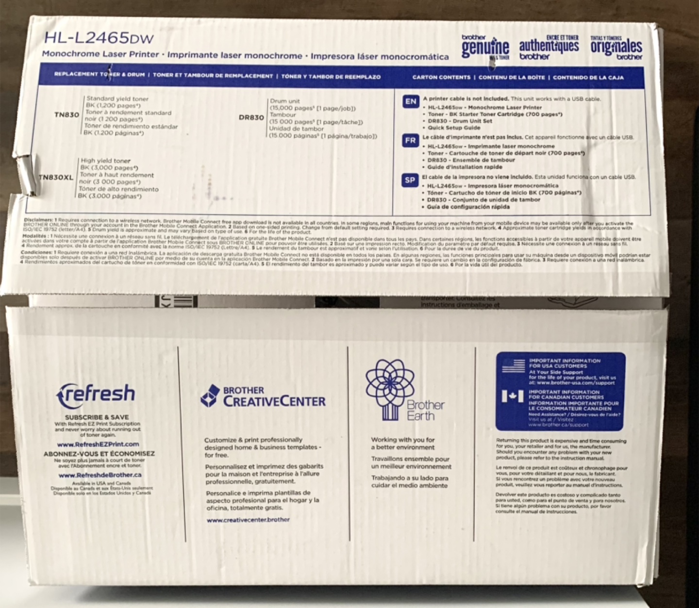 Brother HL-L2465DW Monochrome Laser Printer - New - photo 3