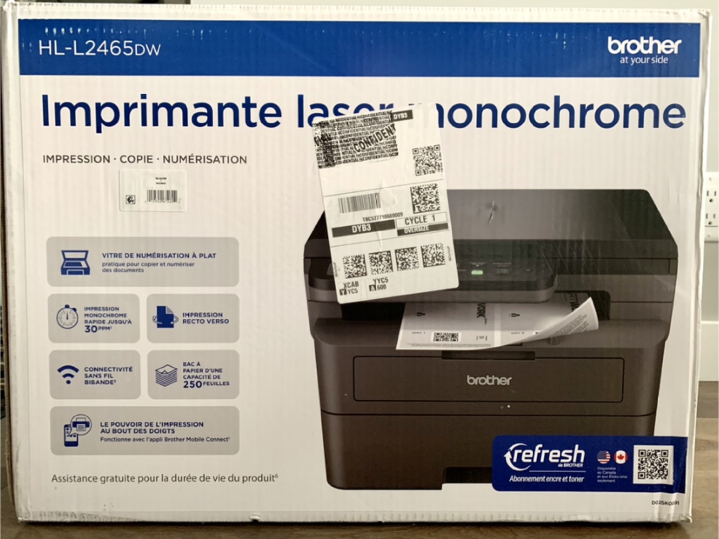 Brother HL-L2465DW Monochrome Laser Printer - New