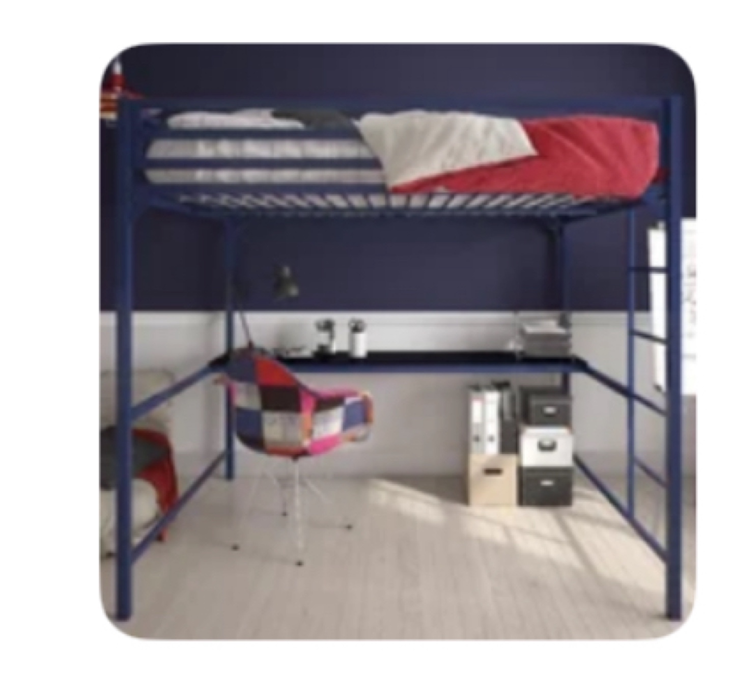 Loft bed with desk