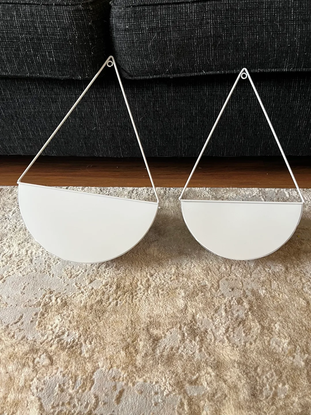 White Hanging Planters - Set of 2 image indicator(4)