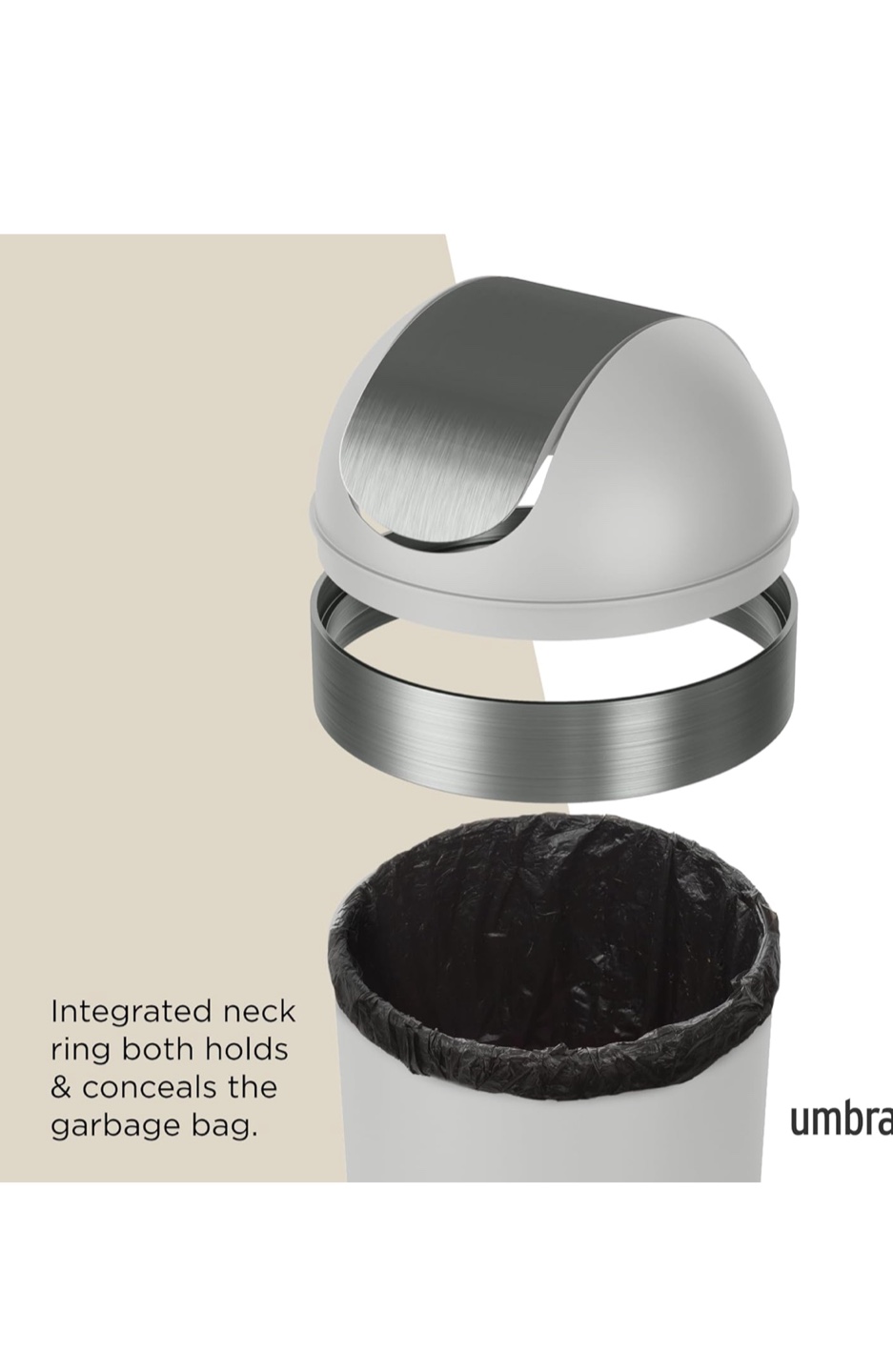 Umbra Swing-Top Trash Bin – Tall & Stylish 🗑️ - photo 2