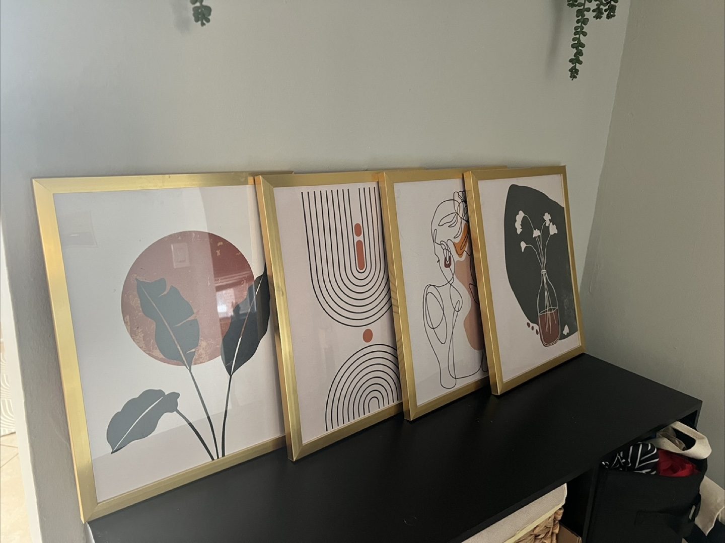 Set of 4 Gold Framed Art Prints