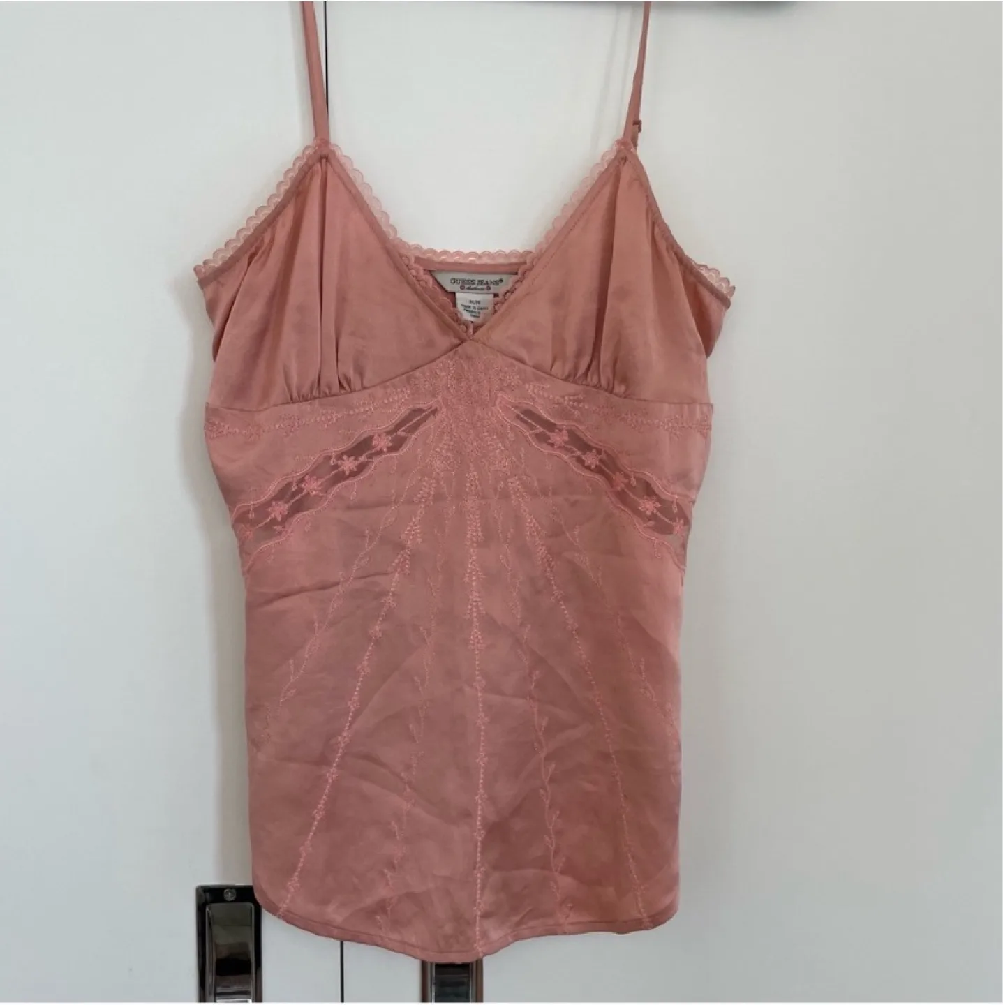 Guess Jeans Pink Slip Cami Top Size Medium thumbnail