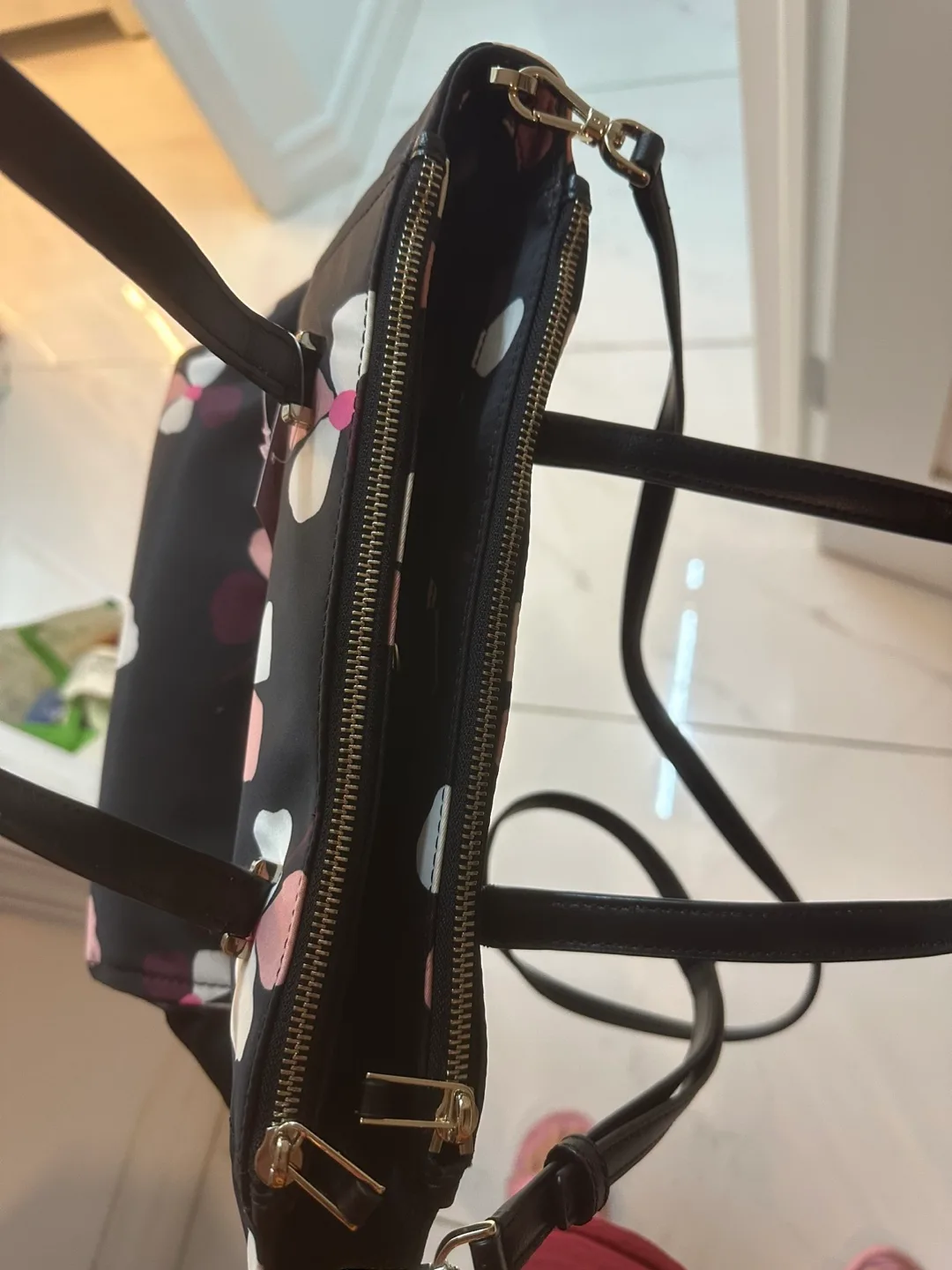 Kate Spade Medium Satchel - Dawn Dusk Buds Black Multi image indicator(3)