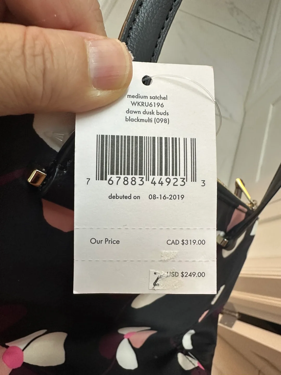 Kate Spade Medium Satchel - Dawn Dusk Buds Black Multi image indicator(4)