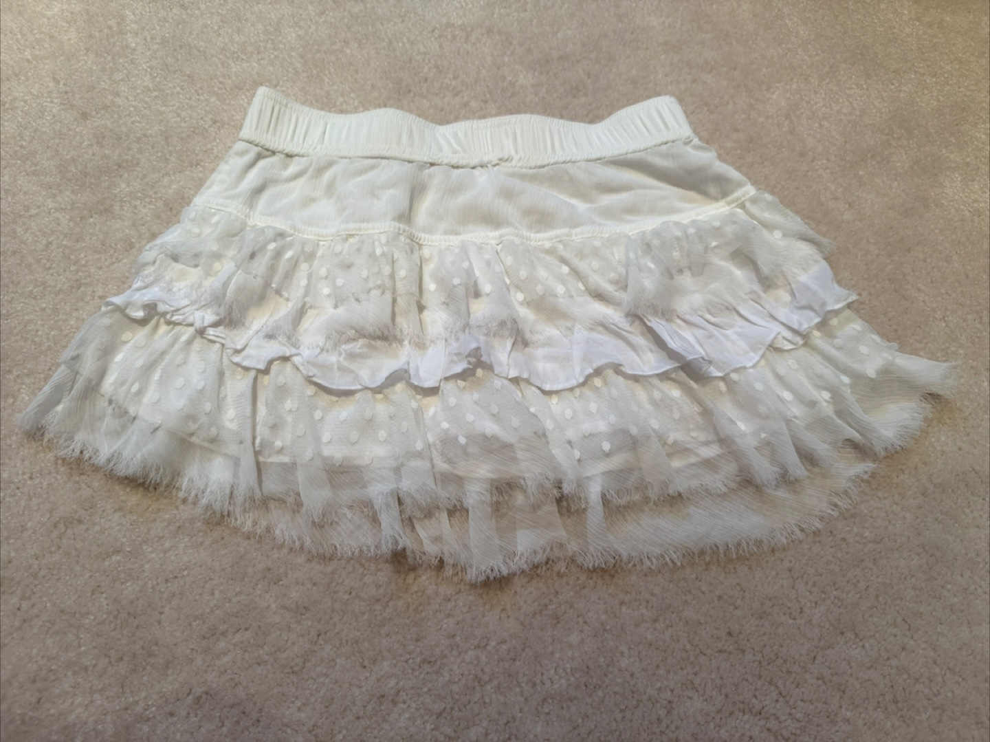 White Ruffle Skirt