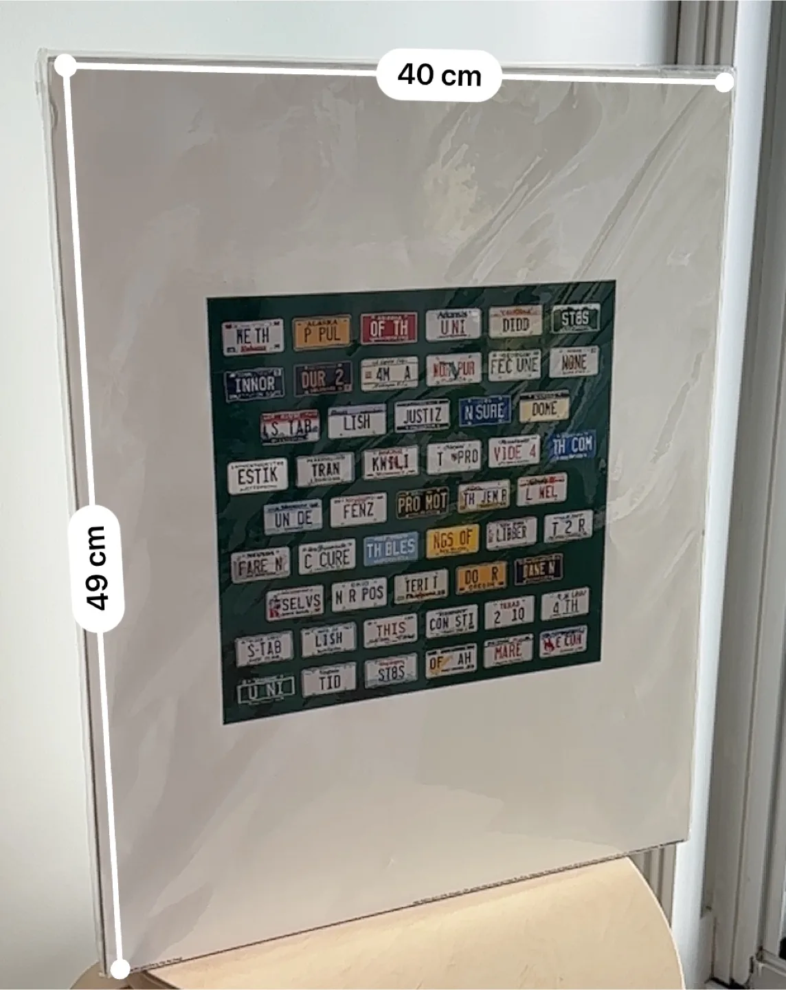 US License Plate Art Print - 49x40cm thumbnail