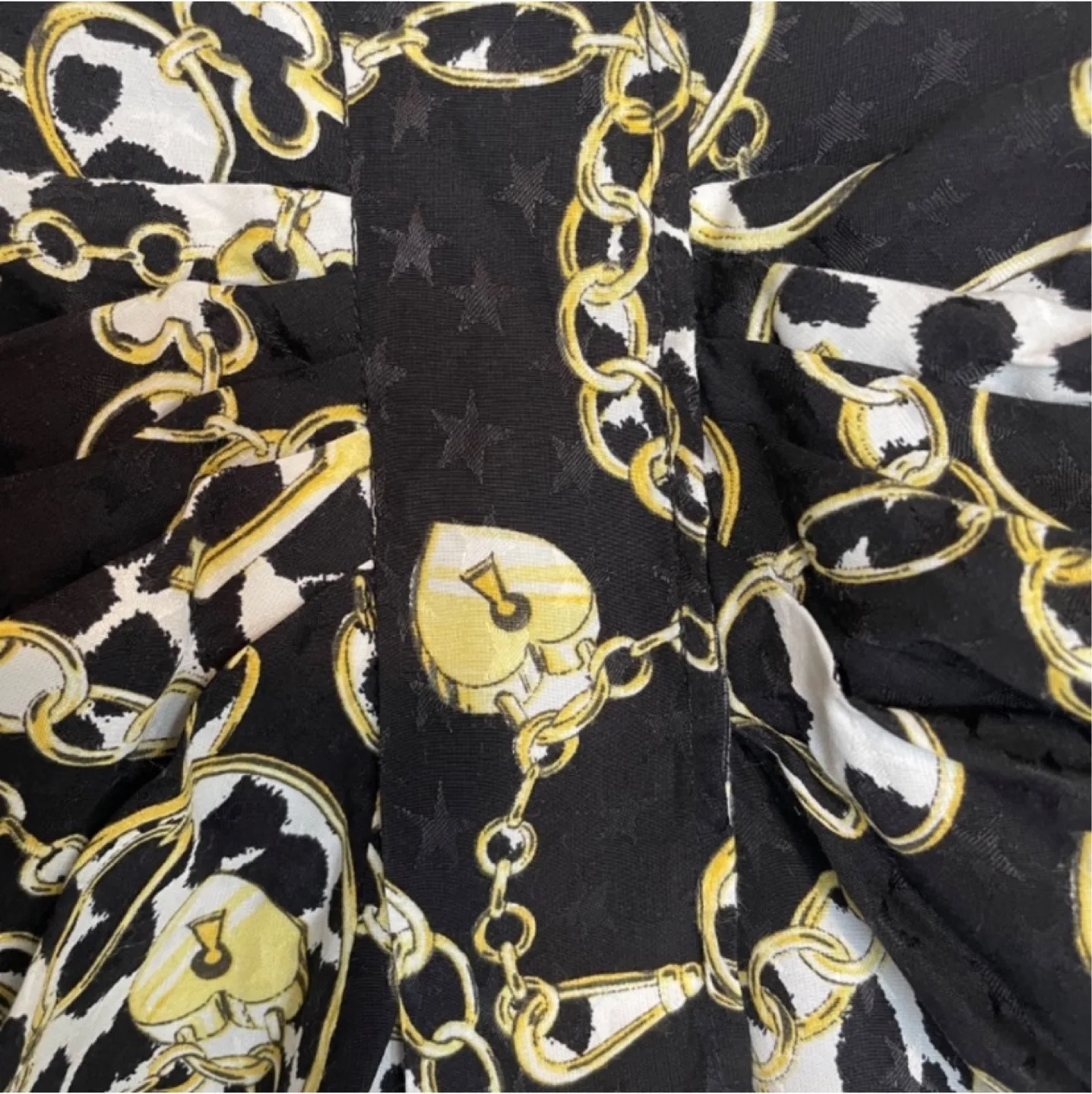 Topshop Leopard Print And Chain Twist Front Mini Skirt size 8 image indicator(6)