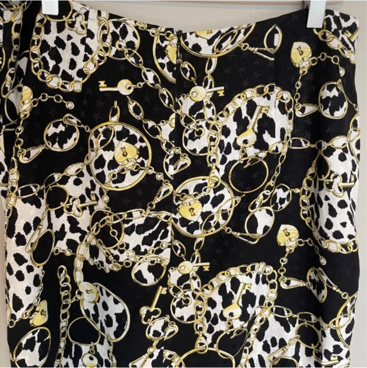 Topshop Leopard Print And Chain Twist Front Mini Skirt size 8 image indicator(7)