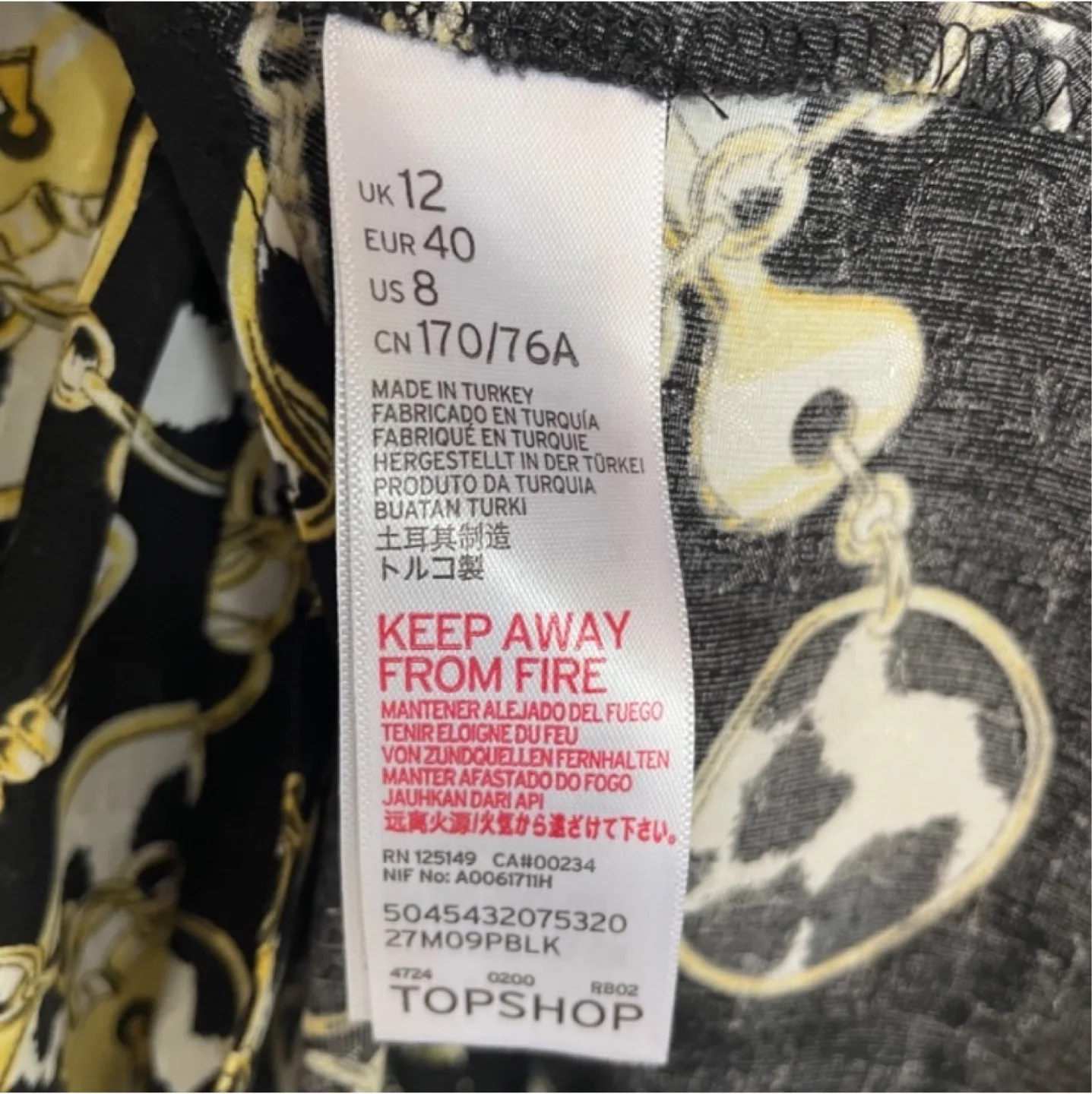 Topshop Leopard Print And Chain Twist Front Mini Skirt size 8 image indicator(9)