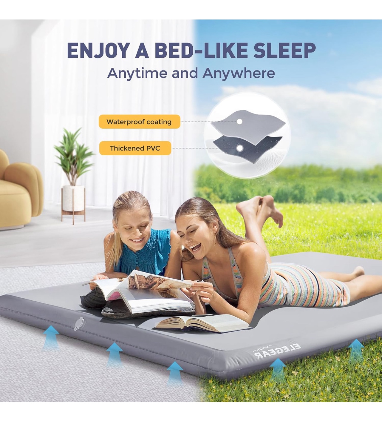 ELEGEAR Inflatable Sleeping Pad - Lightweight & Portable - photo 3