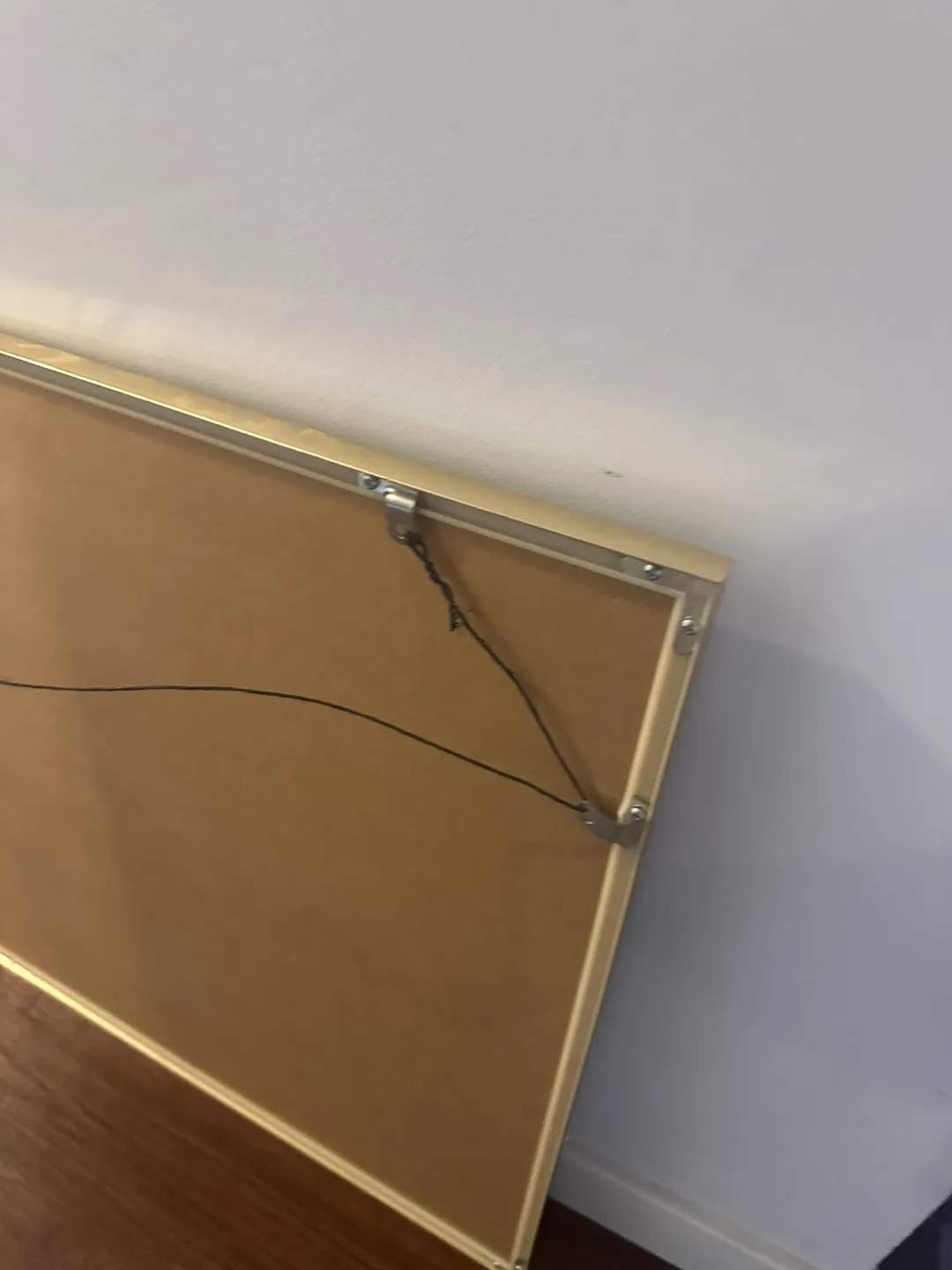 Framed Wall Mirror Square Gold Tone image indicator(10)