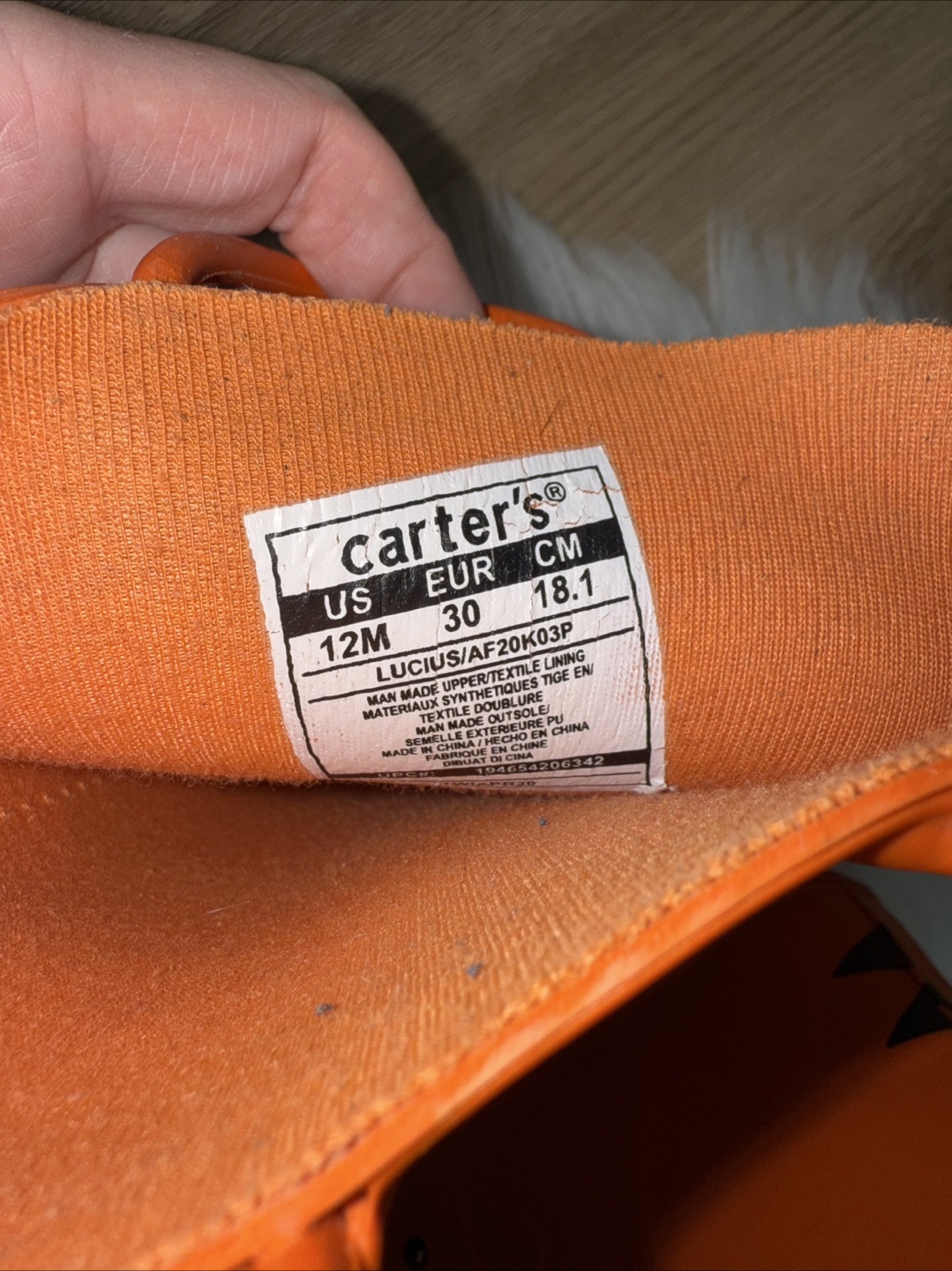Carter's Orange Tiger Rain Boots - Size 12M - photo 5
