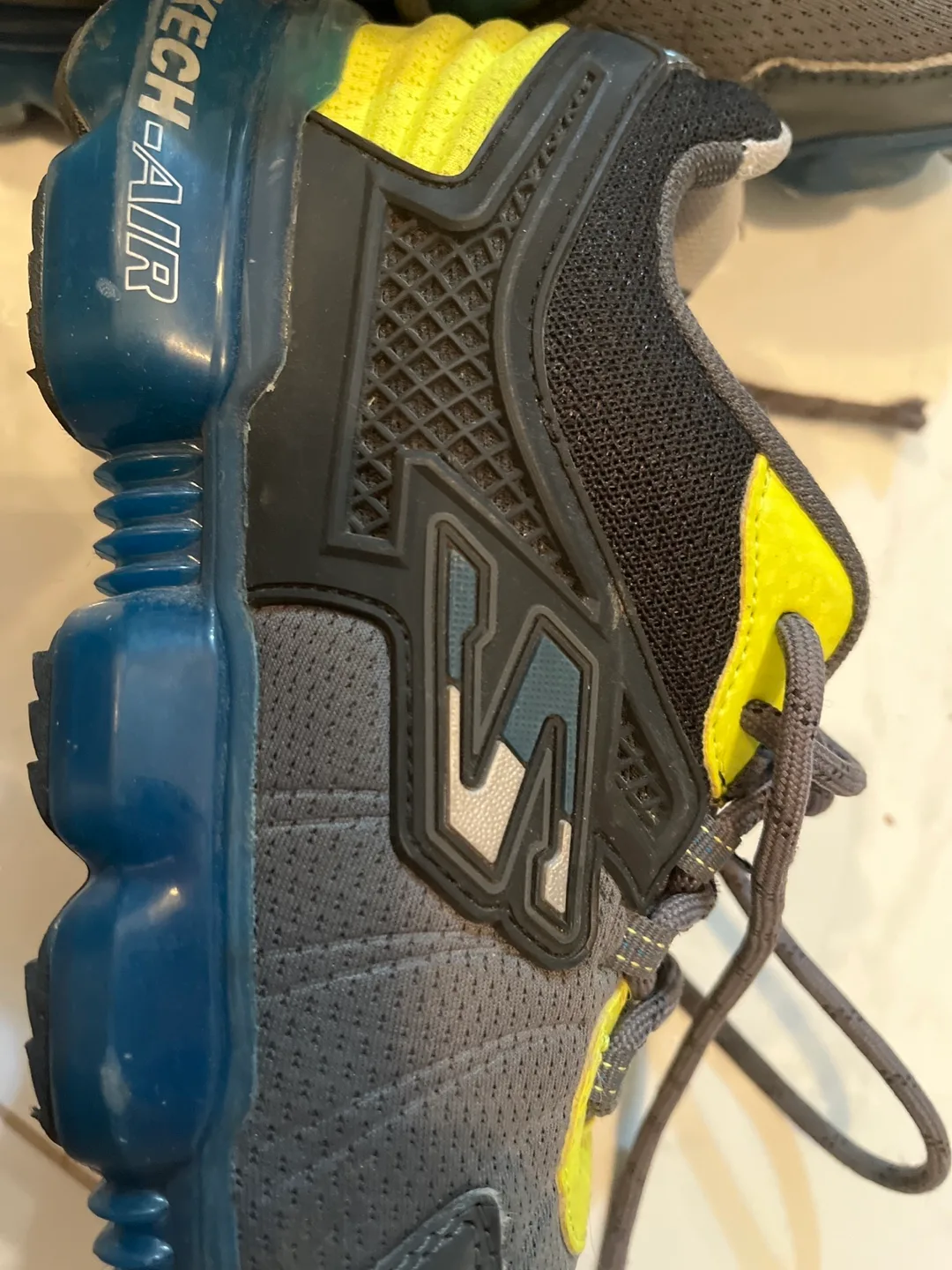 Skechers Skech-Air Athletic Shoes - Grey & Yellow image indicator(6)