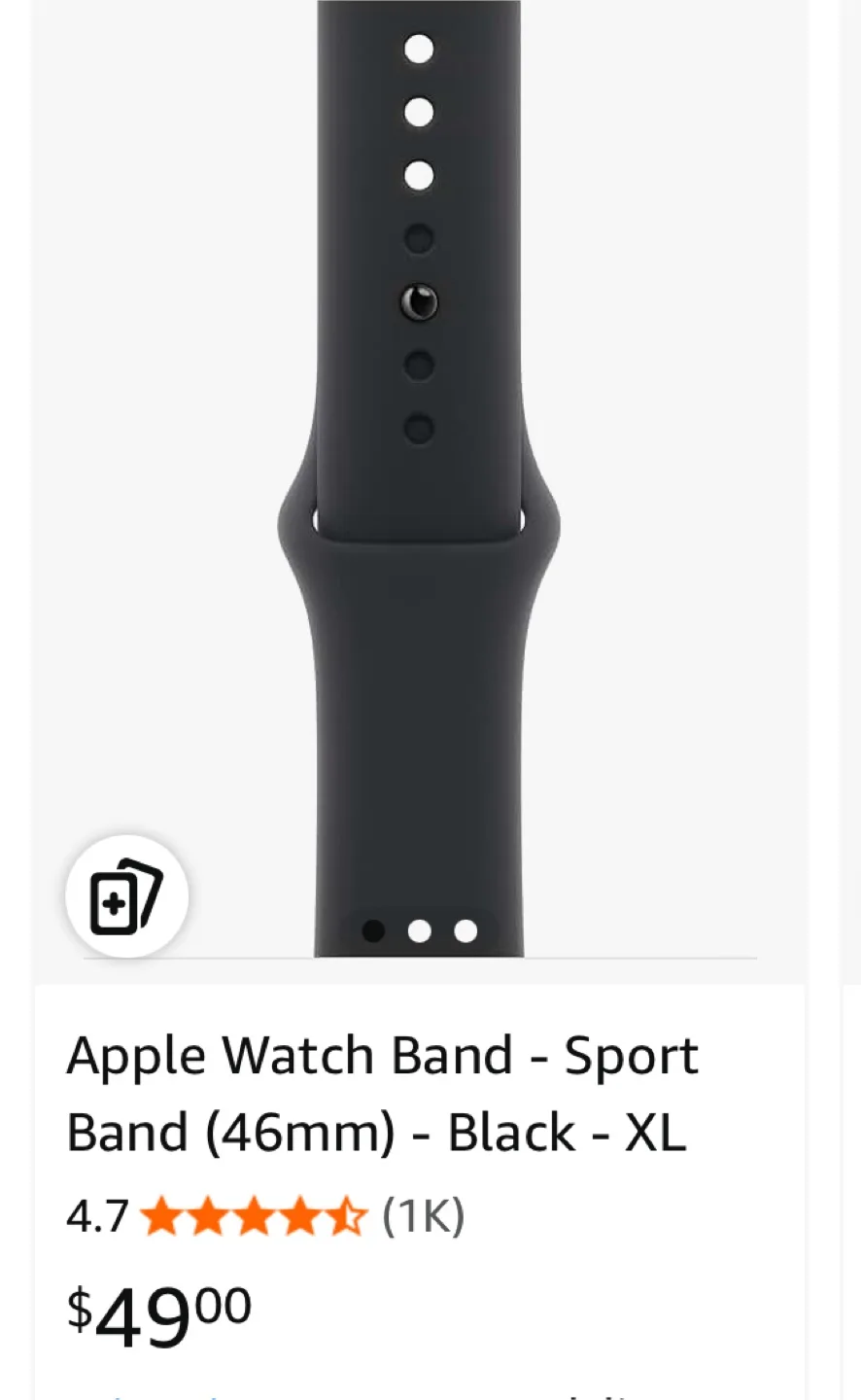 New Apple Watch Sport Band 46mm Black XL thumbnail