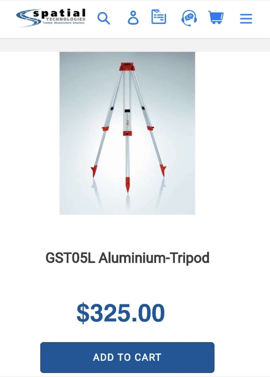 Spatial Technologies GST05L Aluminum Tripod - photo 3
