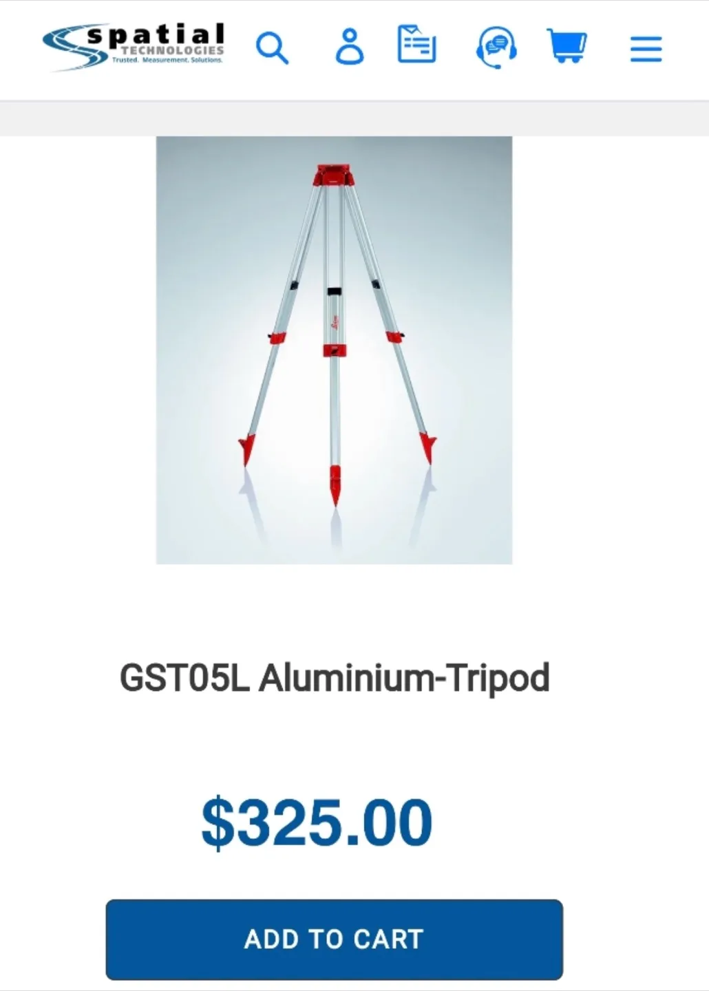 Spatial Technologies GST05L Aluminum Tripod image indicator(3)