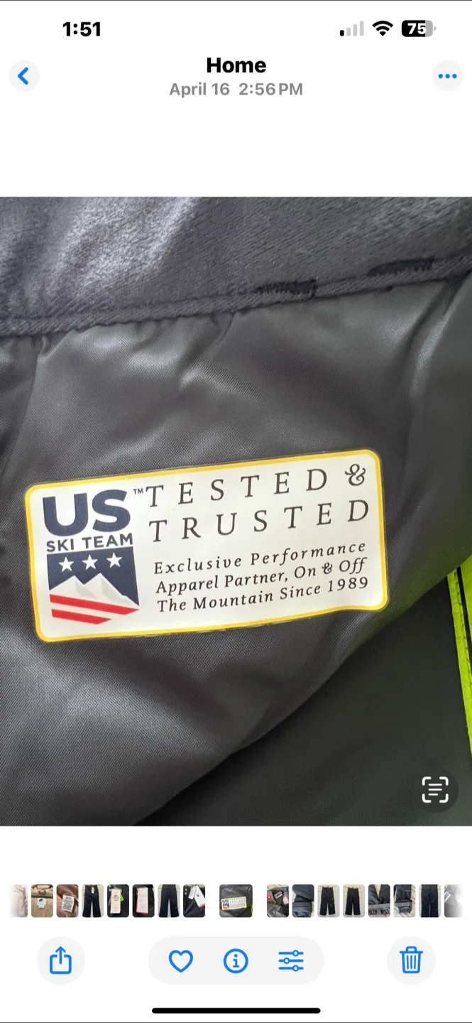 New with tags Spyder Girls' Olympia Ski Pants - Size 12 - Black image indicator(7)