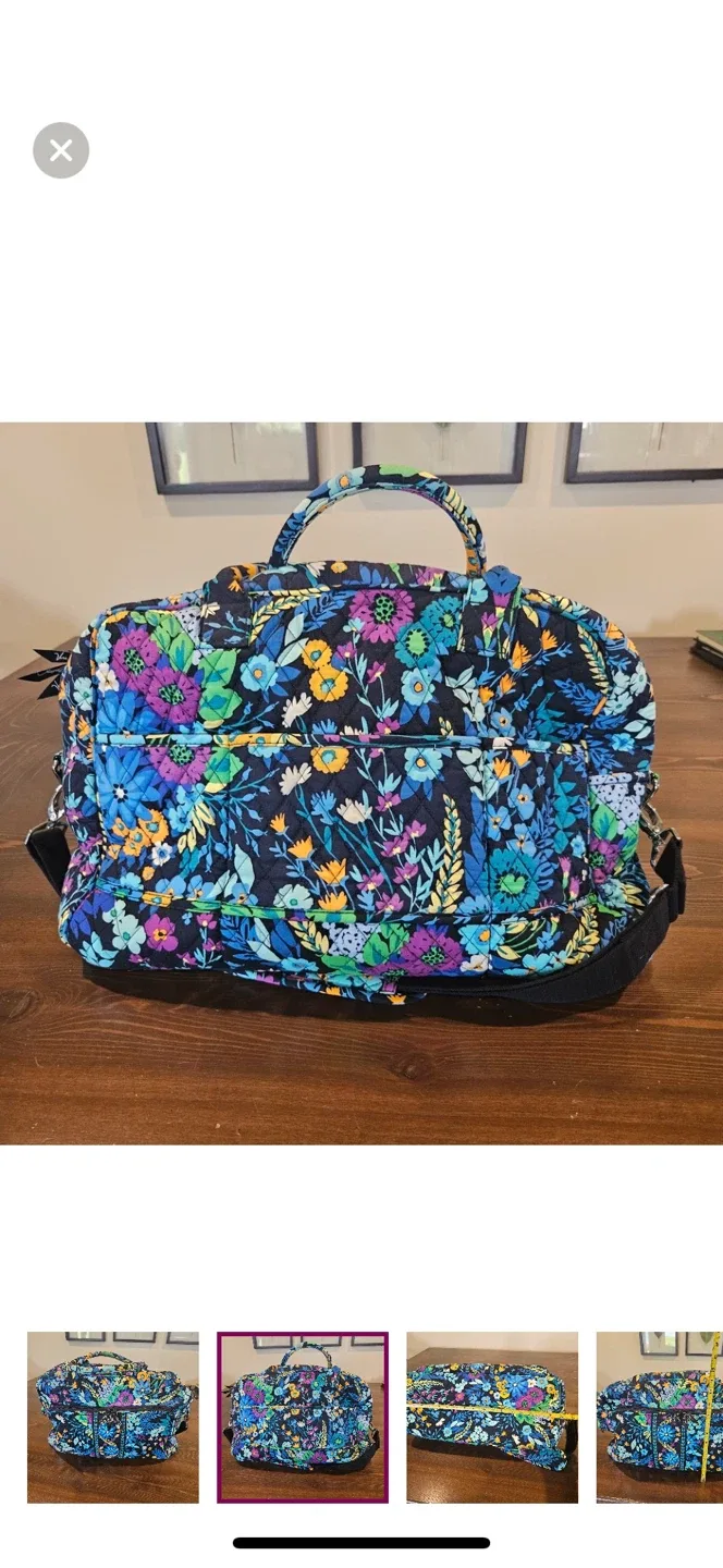 Vera Bradley midnight blues retired print weekender bag image indicator(5)
