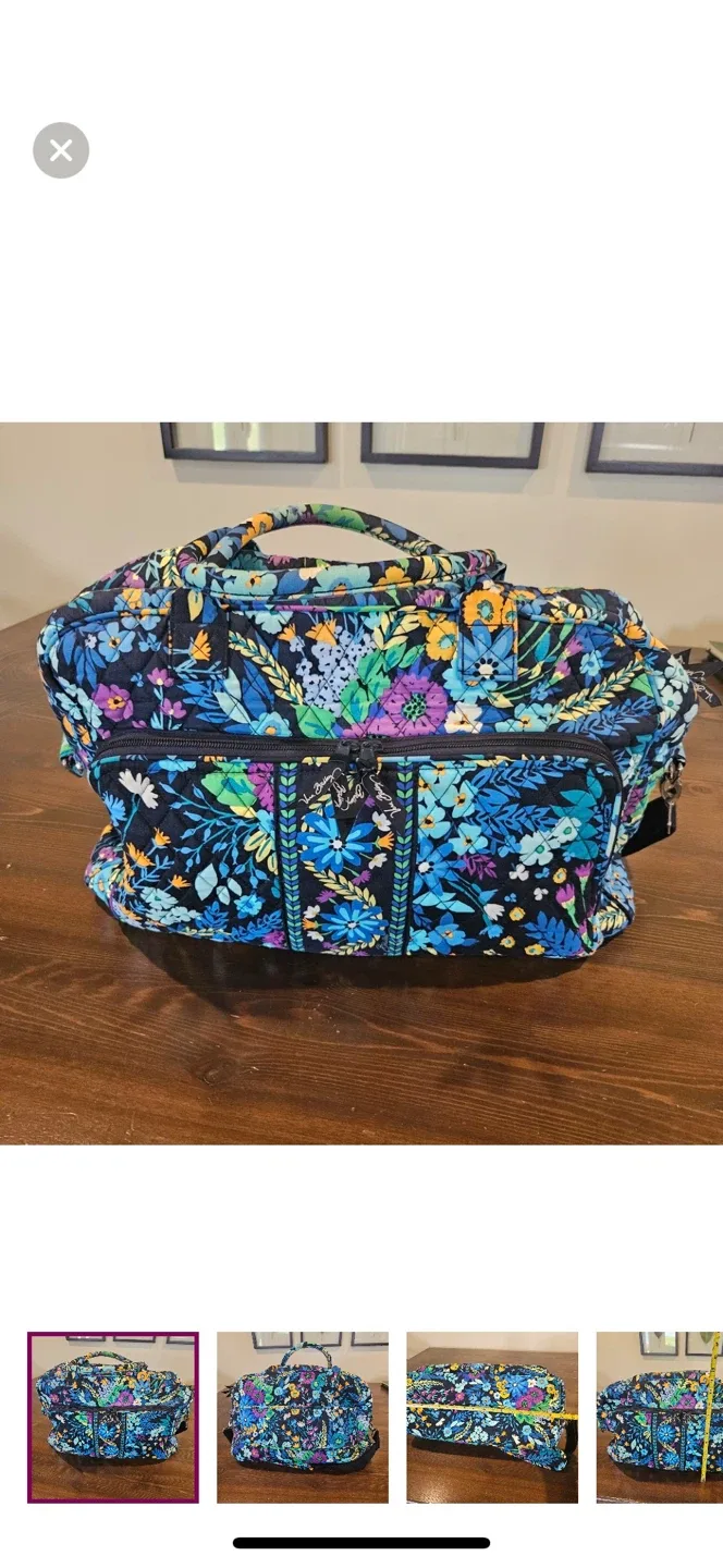 Vera Bradley midnight blues retired print weekender bag image indicator(6)