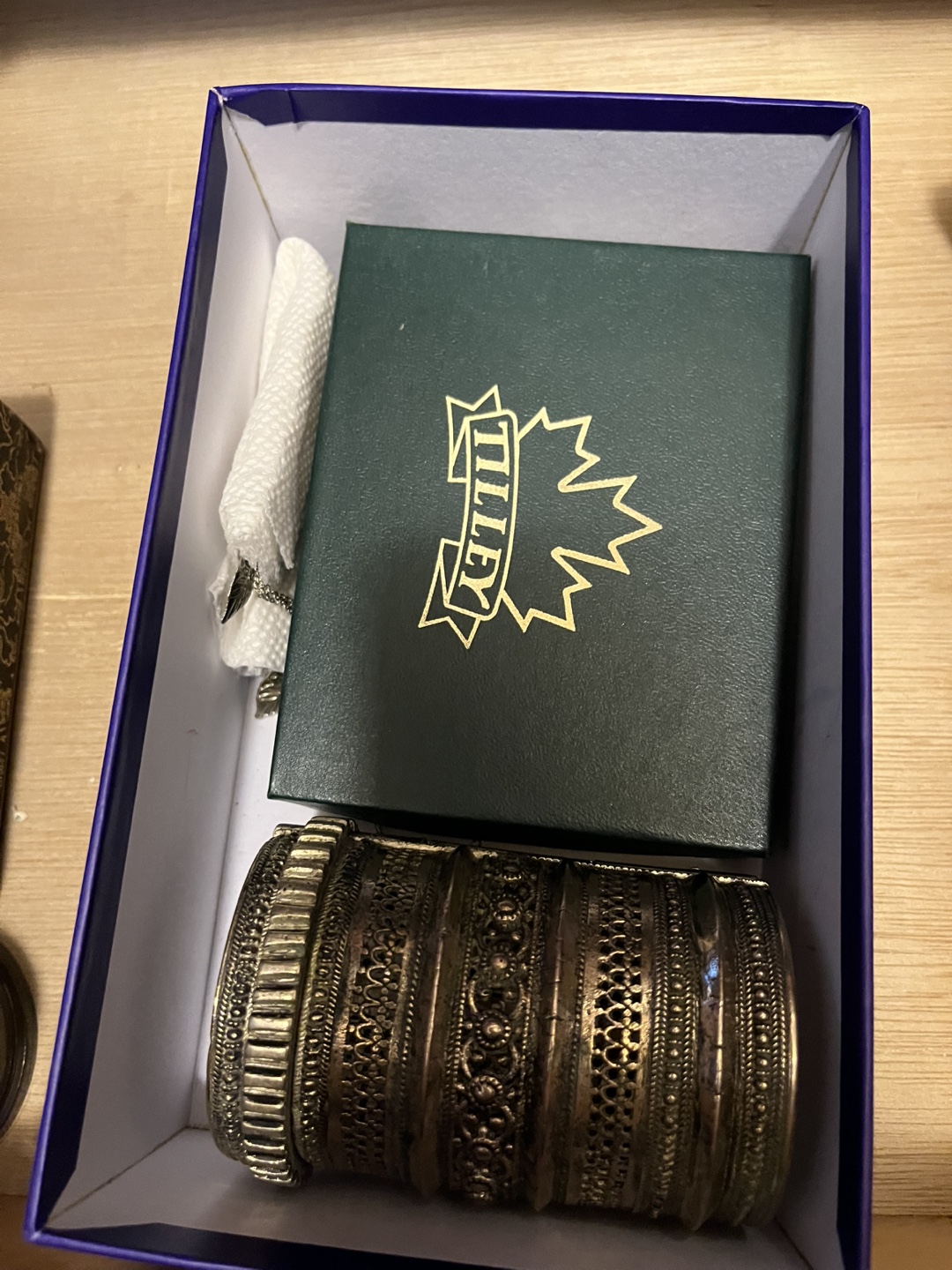 Wooden Jewelry Box with Assorted Costume Jewelry - photo 5